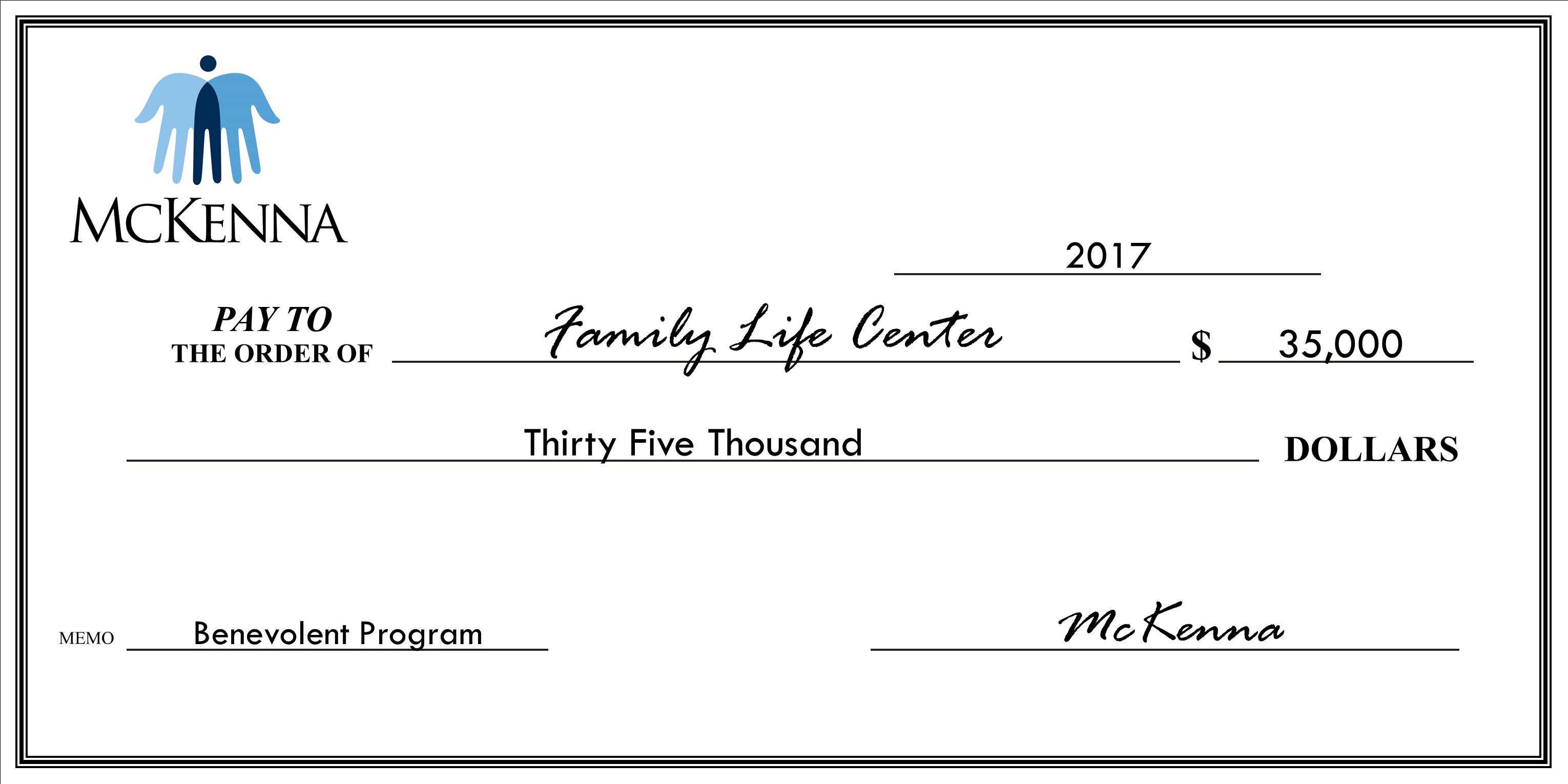 Family Life Center - $35,000