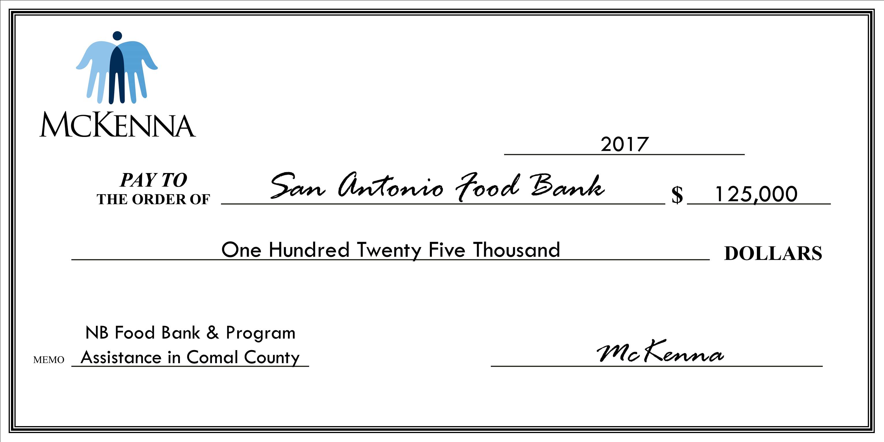 San Antonio Food Bank - $125,000